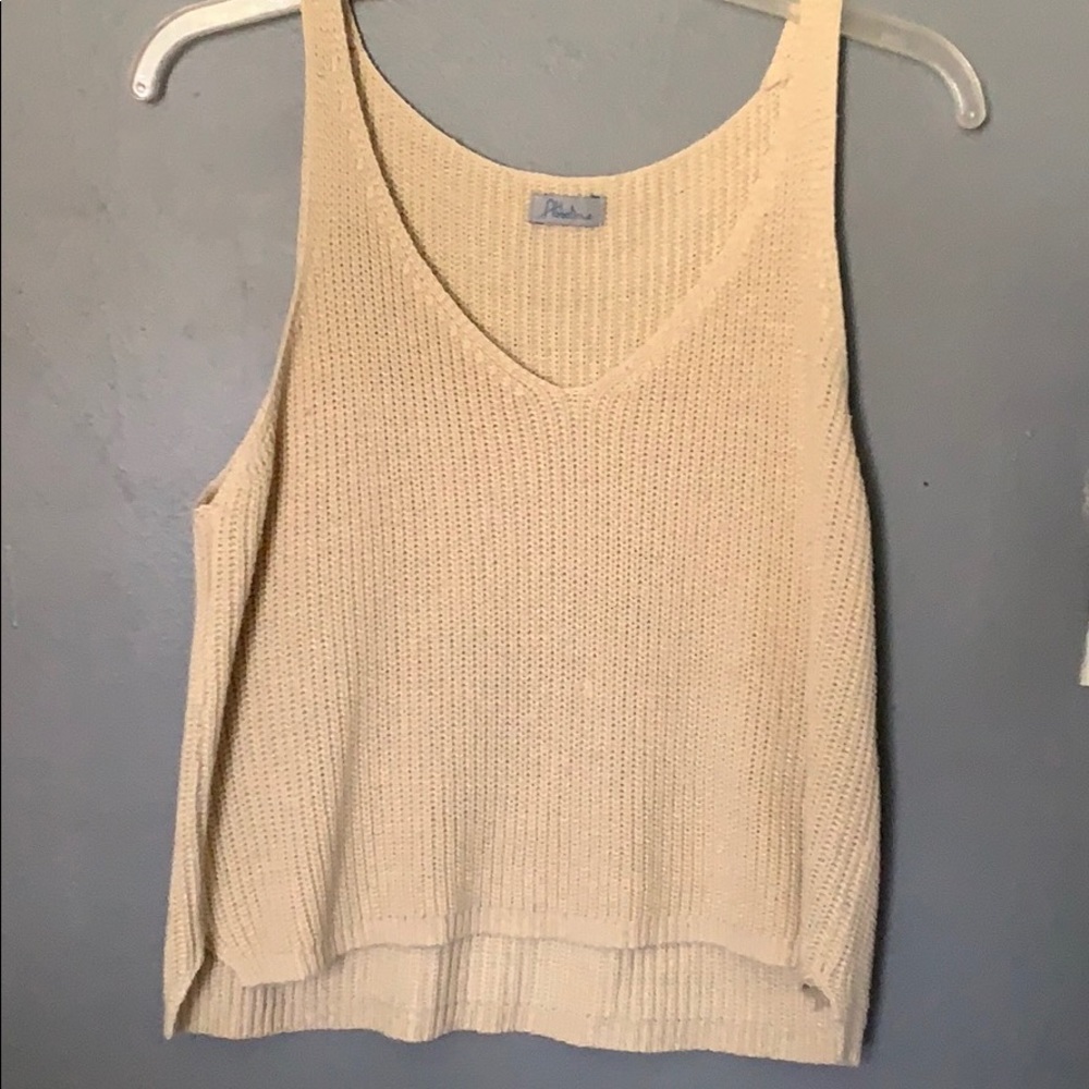 cream sweater tank
